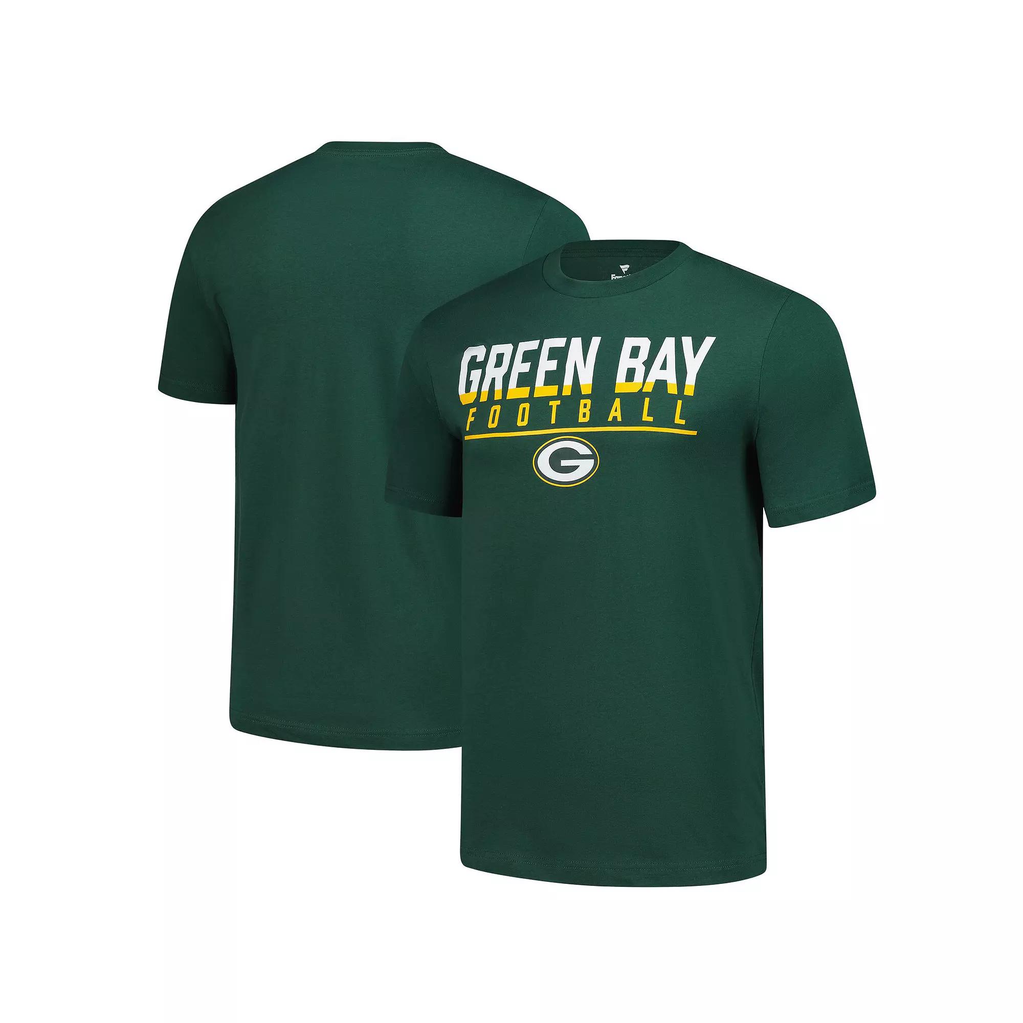 Men's Fanatics Green Green Bay Packers Blocked T-Shirt,  Product Image