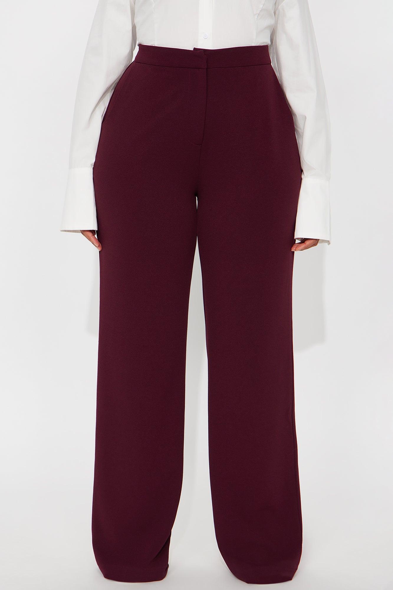 Core Competency Straight Leg Trouser - Burgundy Female Product Image