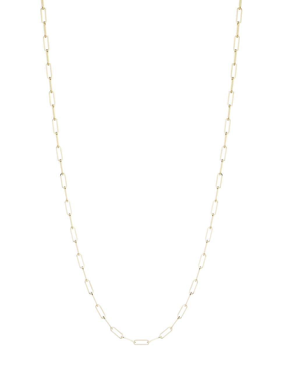 Womens 14K Gold Paperclip Chain Necklace Product Image