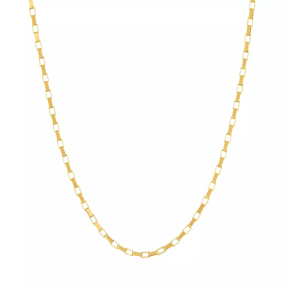 14k Gold Long Link Box Chain Necklace, Women's, Size: 20" Product Image