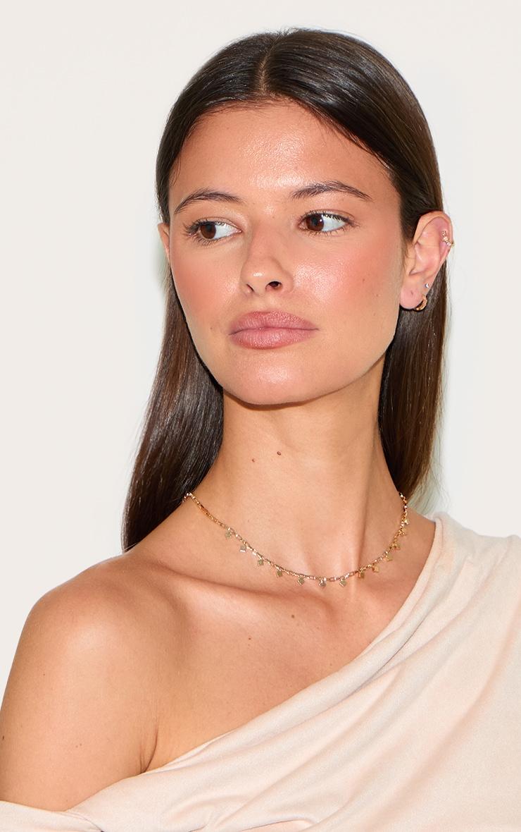 Gold Trim Choker Necklace Product Image