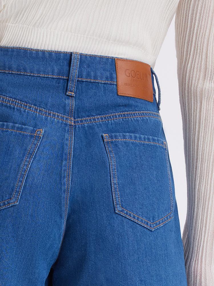 Rhinestone Denim A-Line Women Shorts Product Image