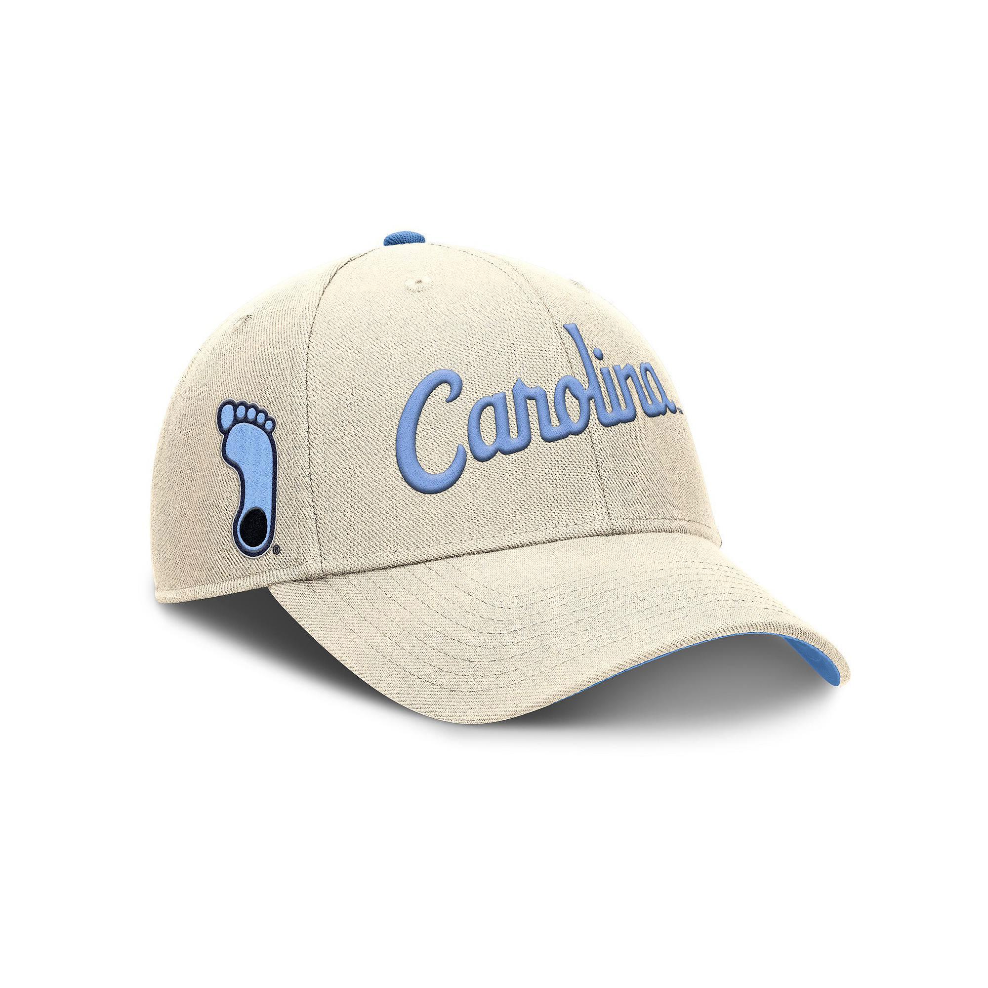 Men's Nike Natural North Carolina Tar Heels Primetime Rise Adjustable Hat, Beige Product Image