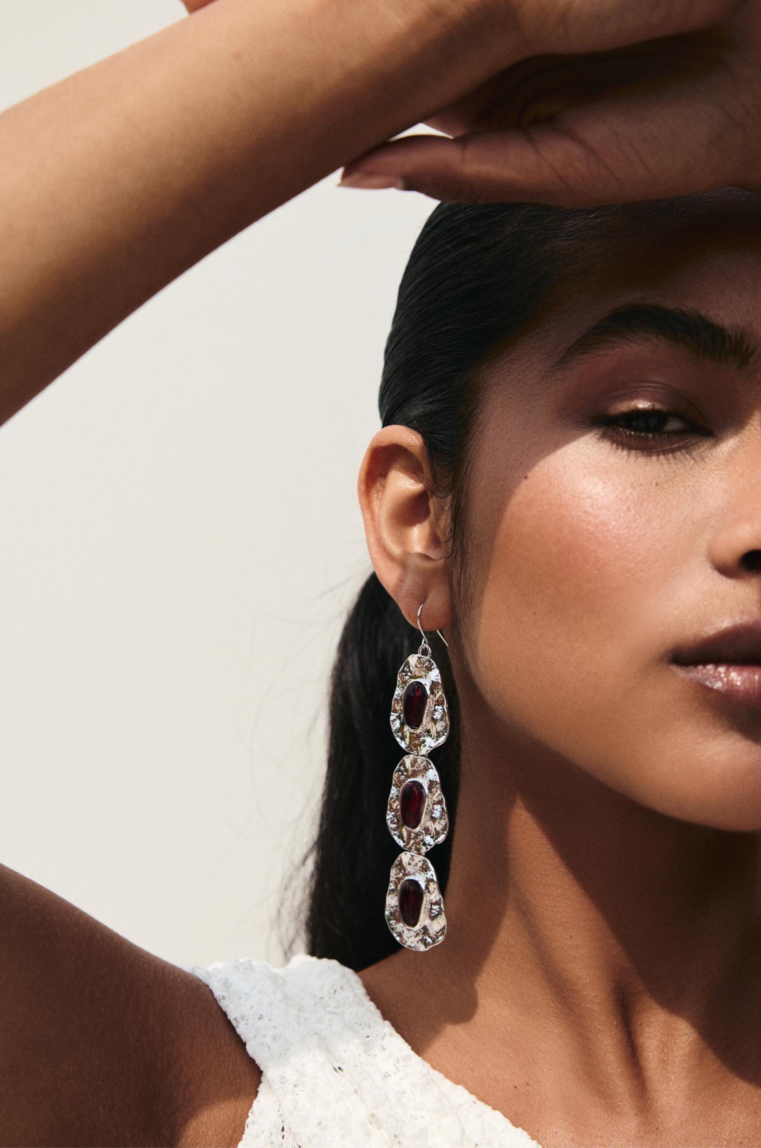 Long stone earrings Product Image