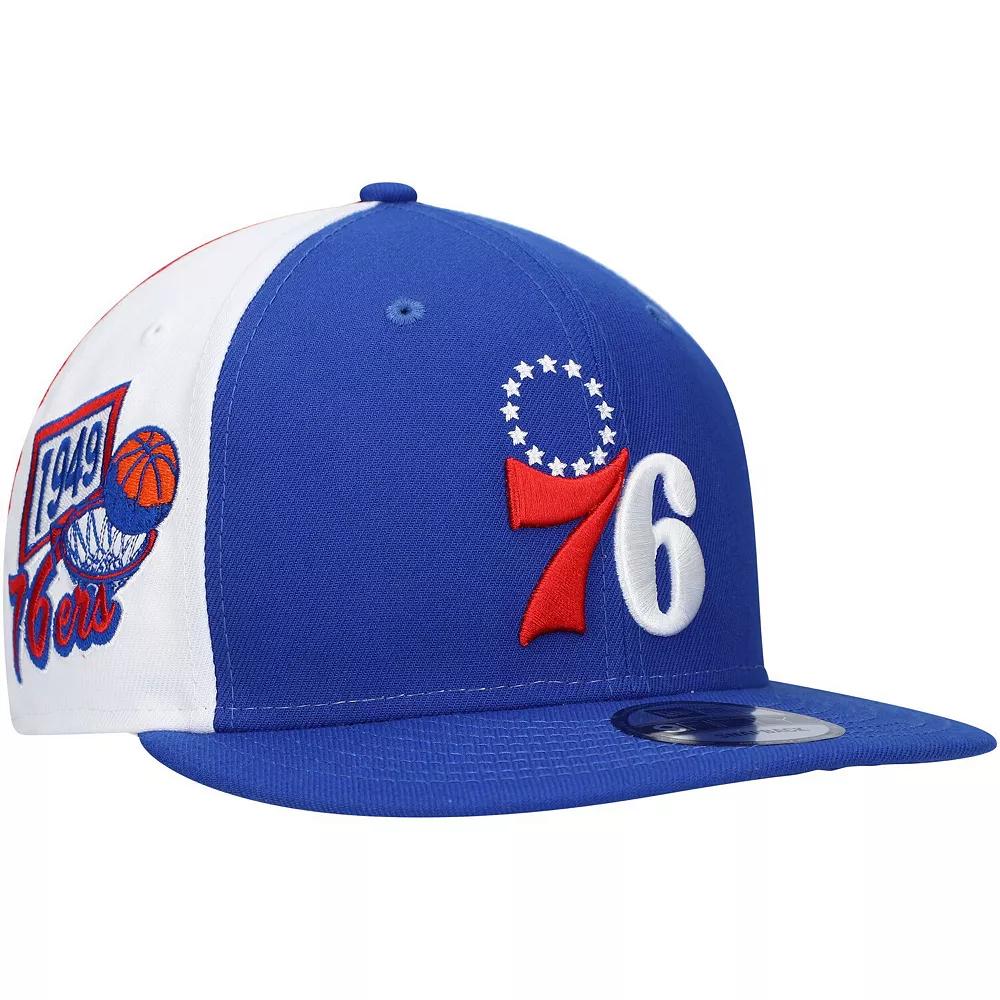 Men's New Era Royal Philadelphia 76ers Pop Panels 9FIFTY Snapback Hat, 76r Blue Product Image