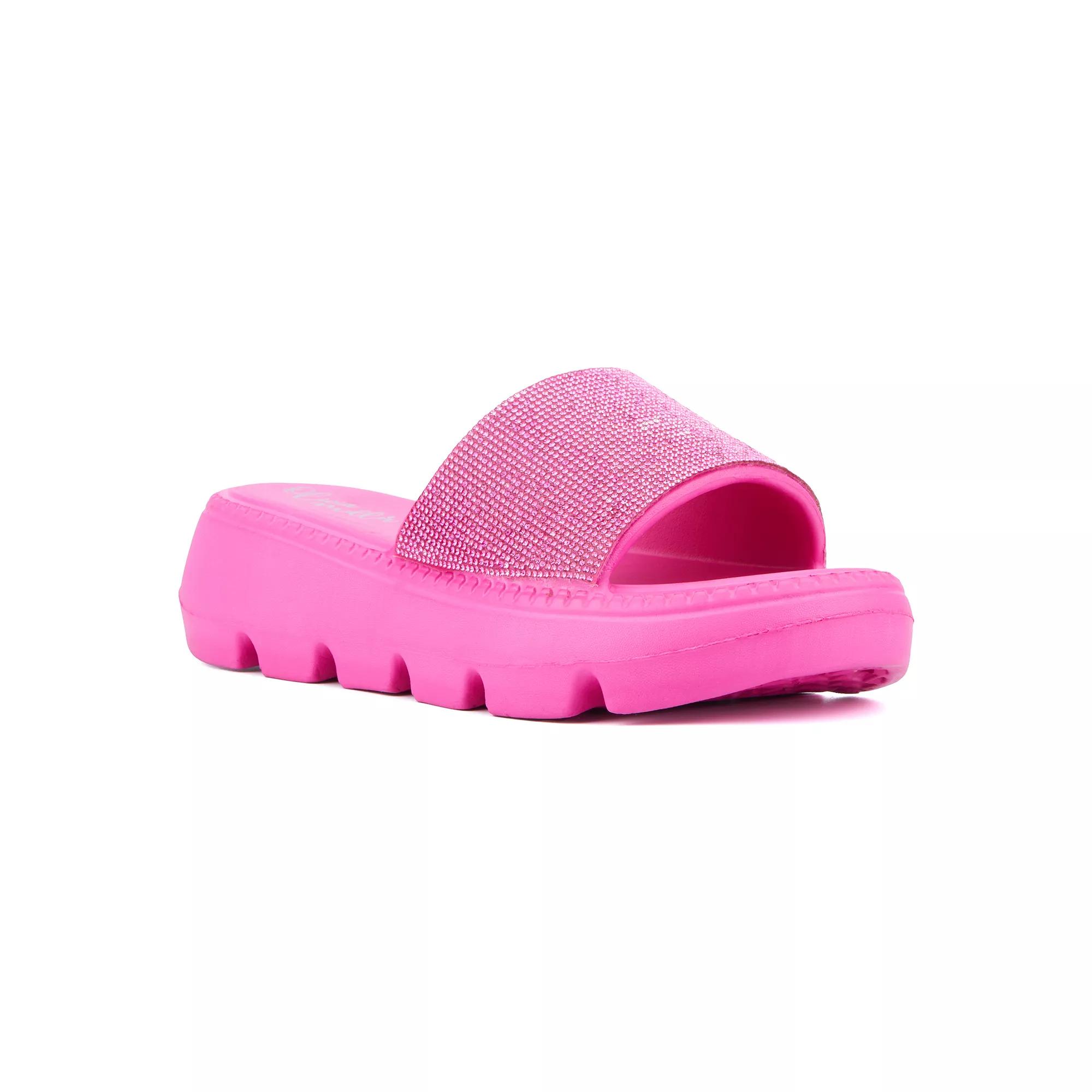 Olivia Miller Women's Glitter Gaze Slide Sandals,  Product Image