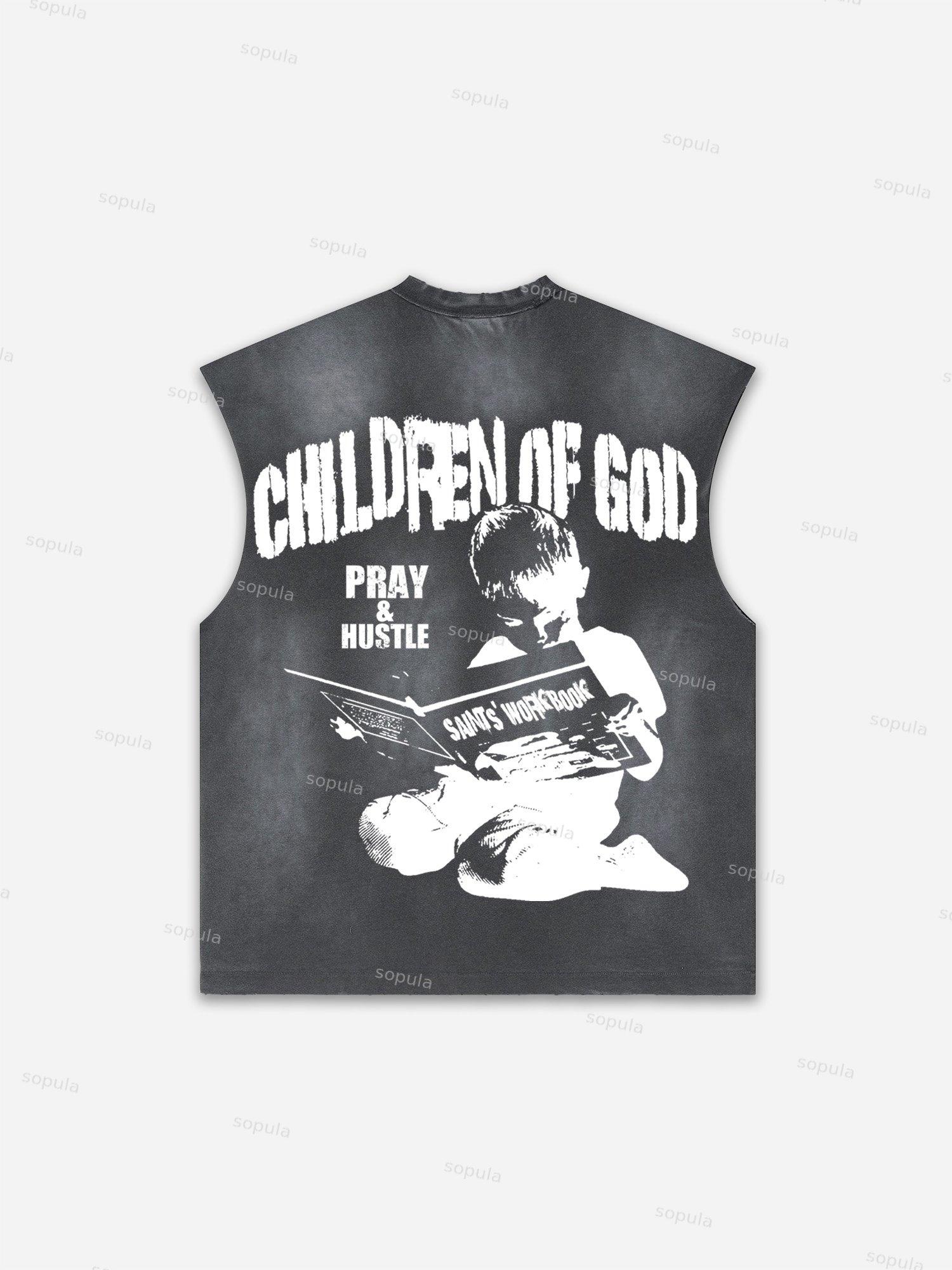 Basketball Dreams Boys Print Distressed Tank Top Product Image