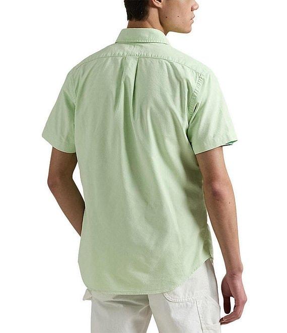 Polo Ralph Lauren Classic Fit Mineral-Dyed Oxford Short Sleeve Woven Shirt Product Image