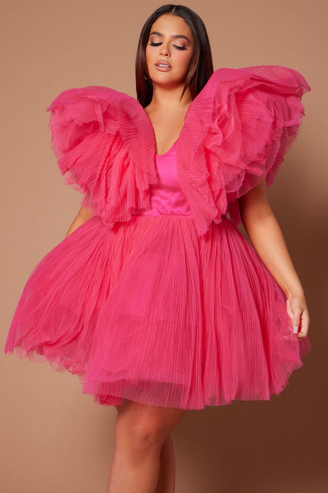 Delaney Tulle Mini Dress - Pink Product Image