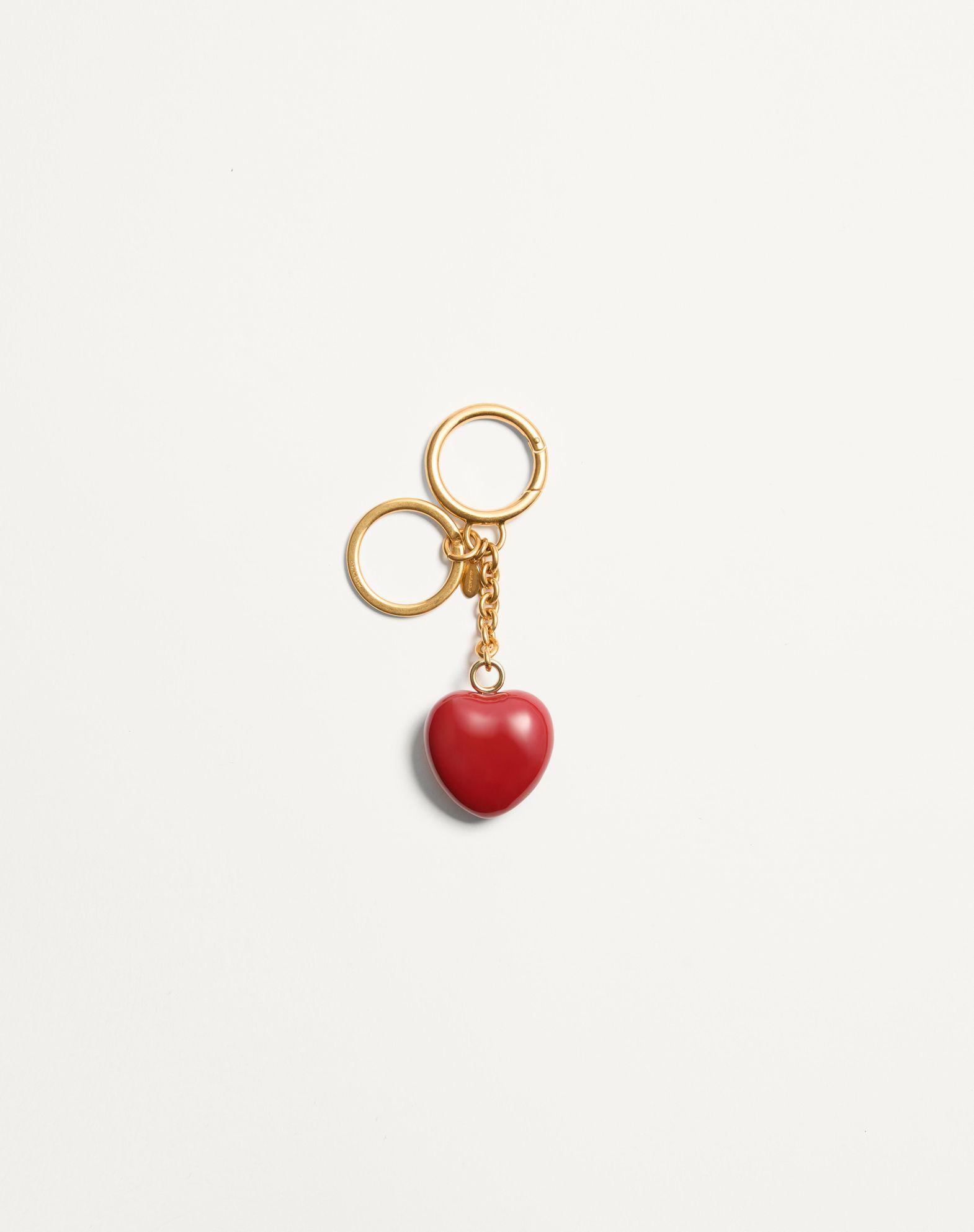 Coeur Royal Bag Charm With Key Ring In Metal And Enamel Product Image