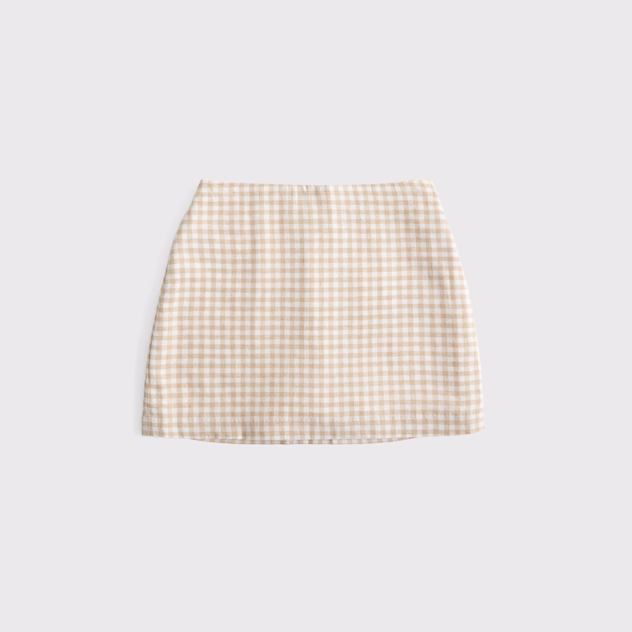 The A&F Scarlett Linen-Blend Mini Skort Product Image