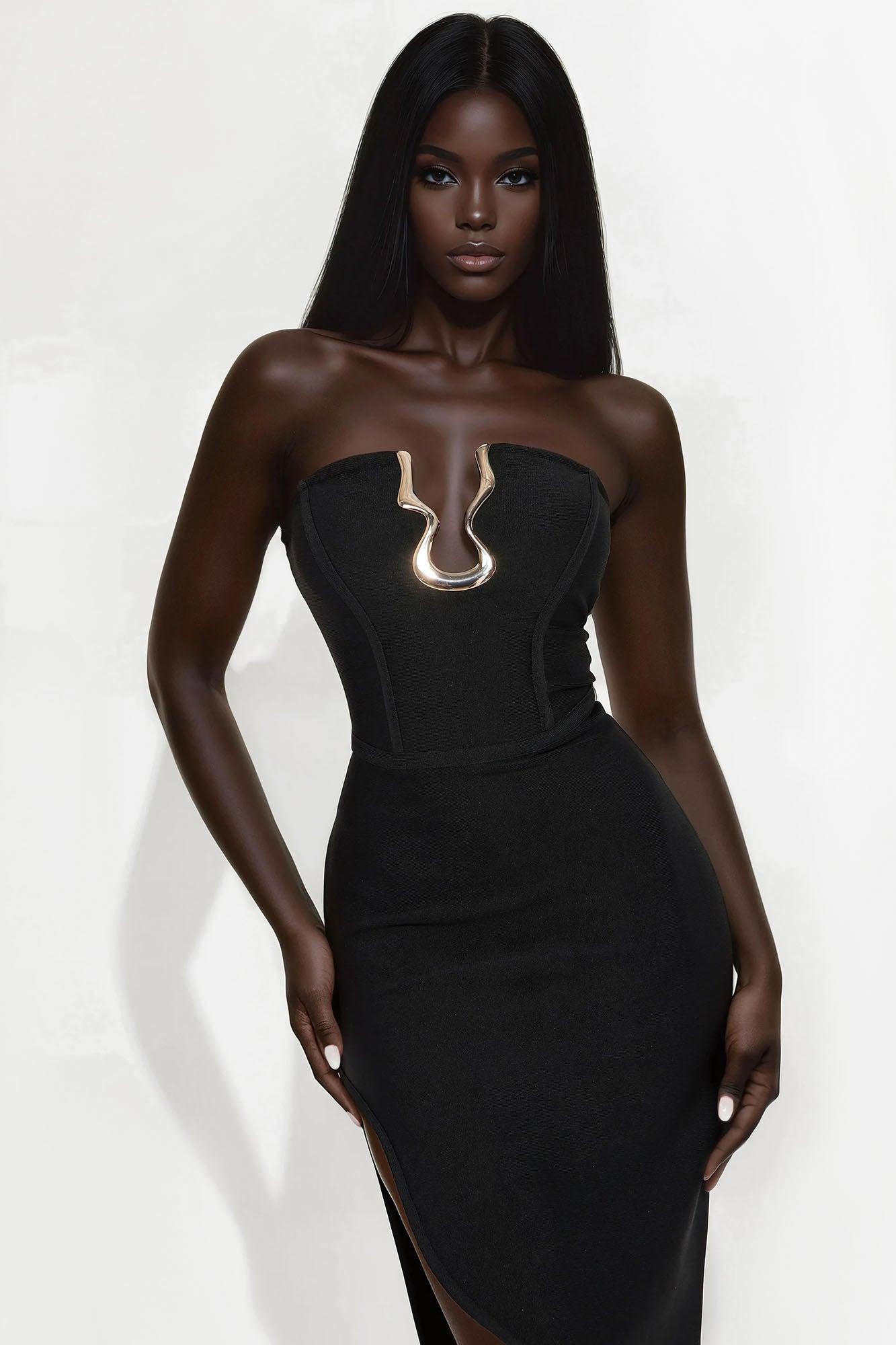 Ariana Bandage Maxi Dress - Black Female Product Image