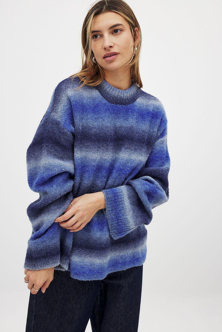 Ombre Knitted Oversized Sweater Product Image