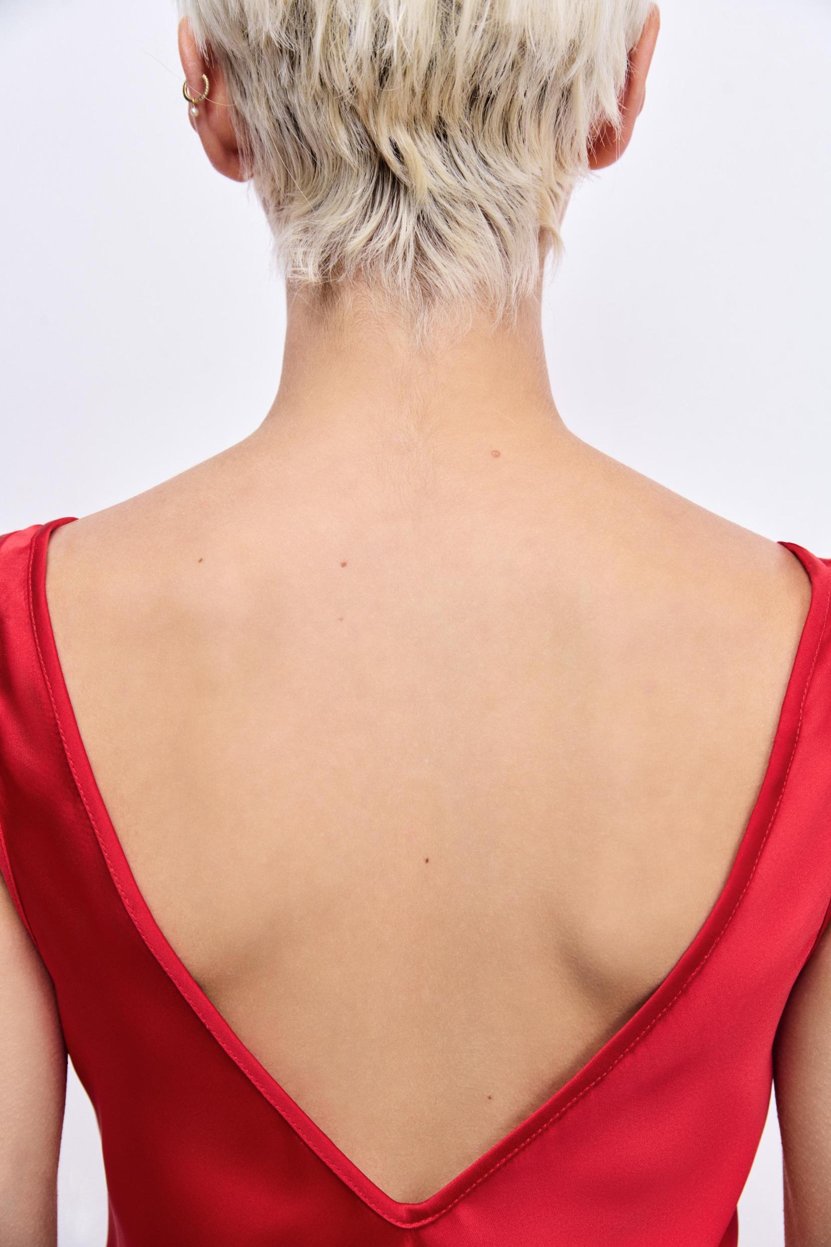 SATIN HEART DRESS Product Image