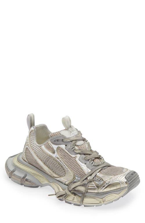 BALENCIAGA Mens Cream Comb 3xl Logo-embossed Mesh Low-top Trainers Product Image