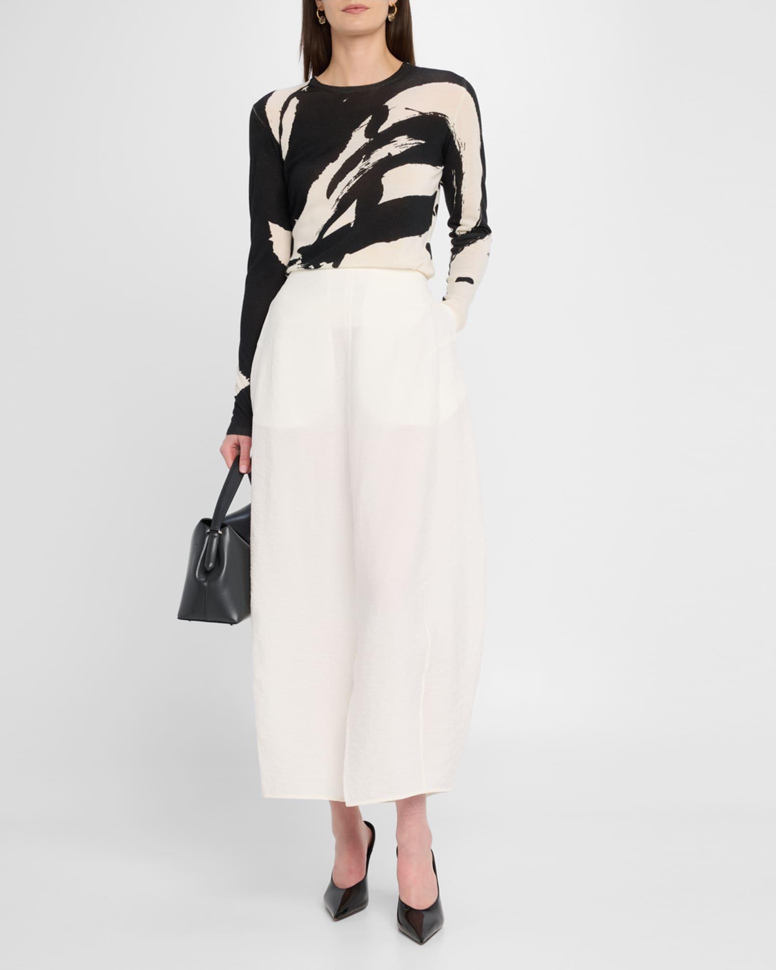 Abstract Long Sleeve Merino Wool Sweater Product Image