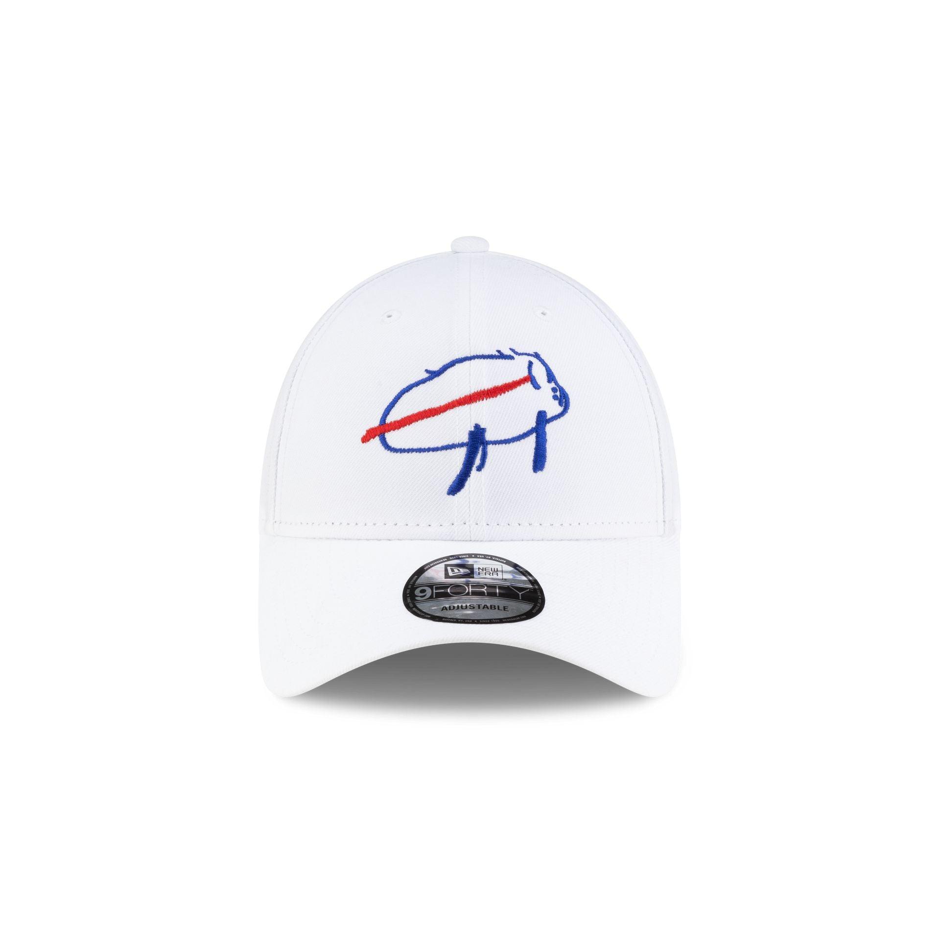 Buffalo Bills Billustration White 9FORTY Adjustable Hat Male Product Image