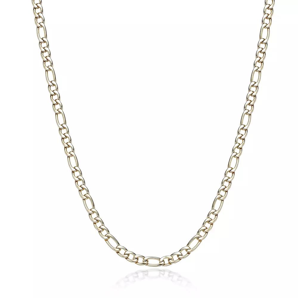 Men's LYNX Stainless Steel 6 mm Figaro Chain Necklace, Size: 30", Gold Tone Product Image