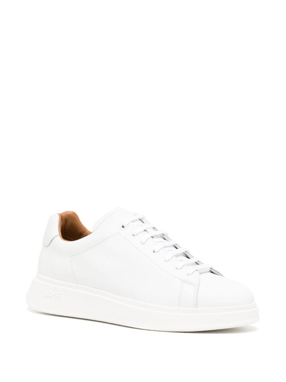 lace-up leather sneakers Product Image