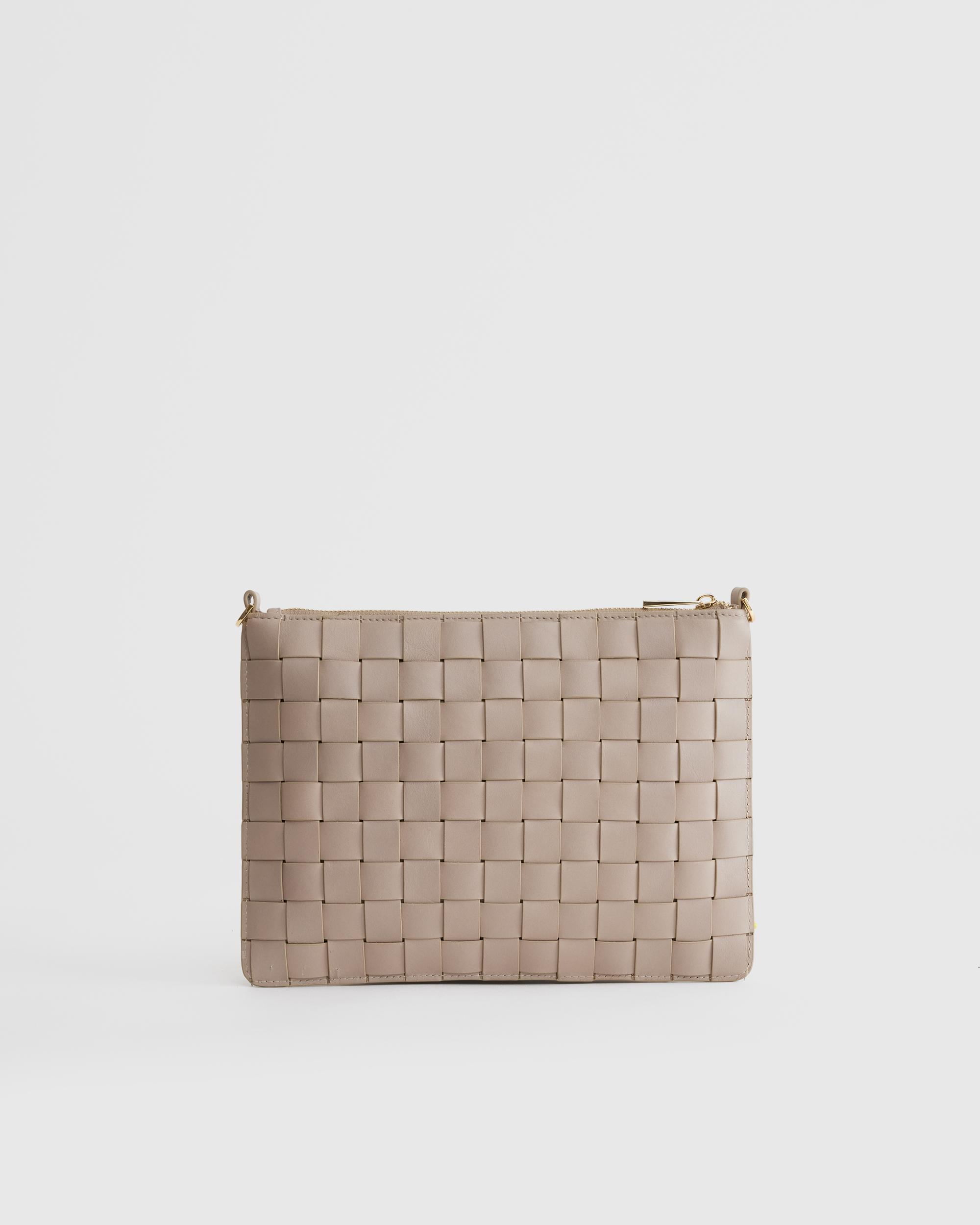 Quince | Women's Italian Leather Handwoven Convertible Crossbody Product Image