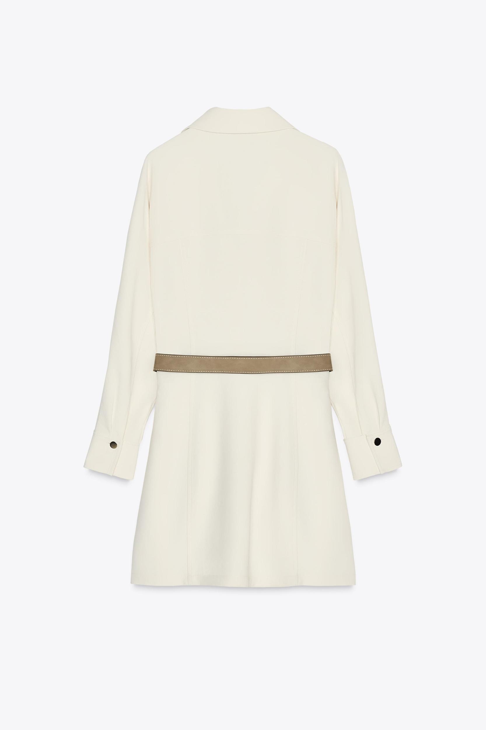 BELTED CREPE MINI DRESS Product Image