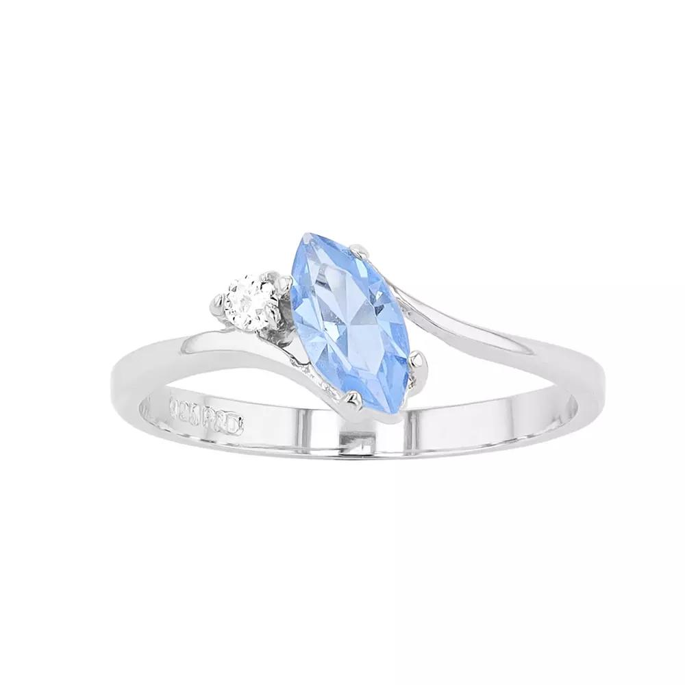 Traditions Jewelry Company Sterling Silver Crystal Birthstone Marquise Ring, Women's,  Product Image