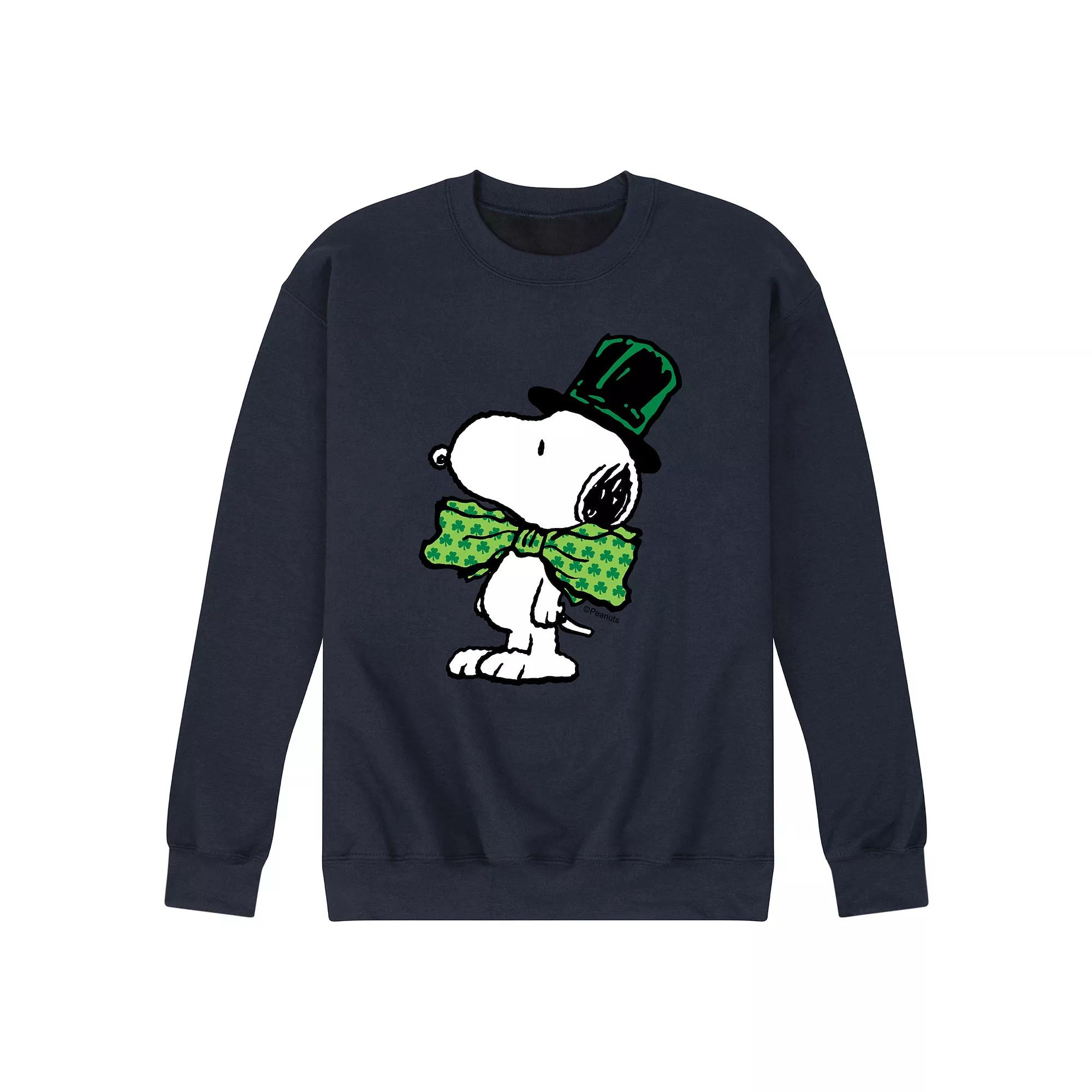 Men's Peanuts St Paddy's Bowtie Fleece Sweatshirt,  Product Image
