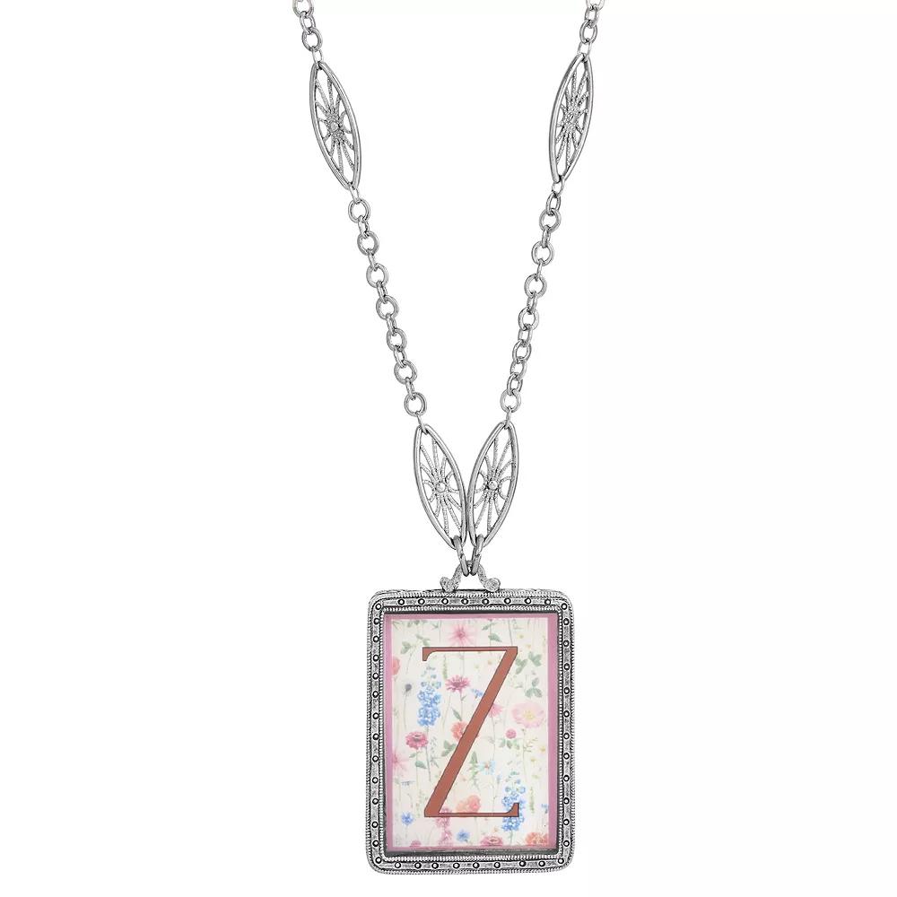 1928 Floral Motif Initial Pendant, Womens, G Product Image