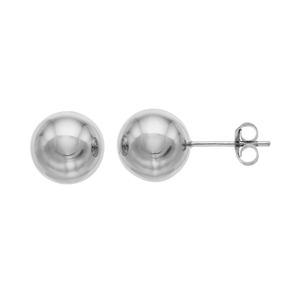 Sterling Silver Ball Stud Earrings, Women's Product Image