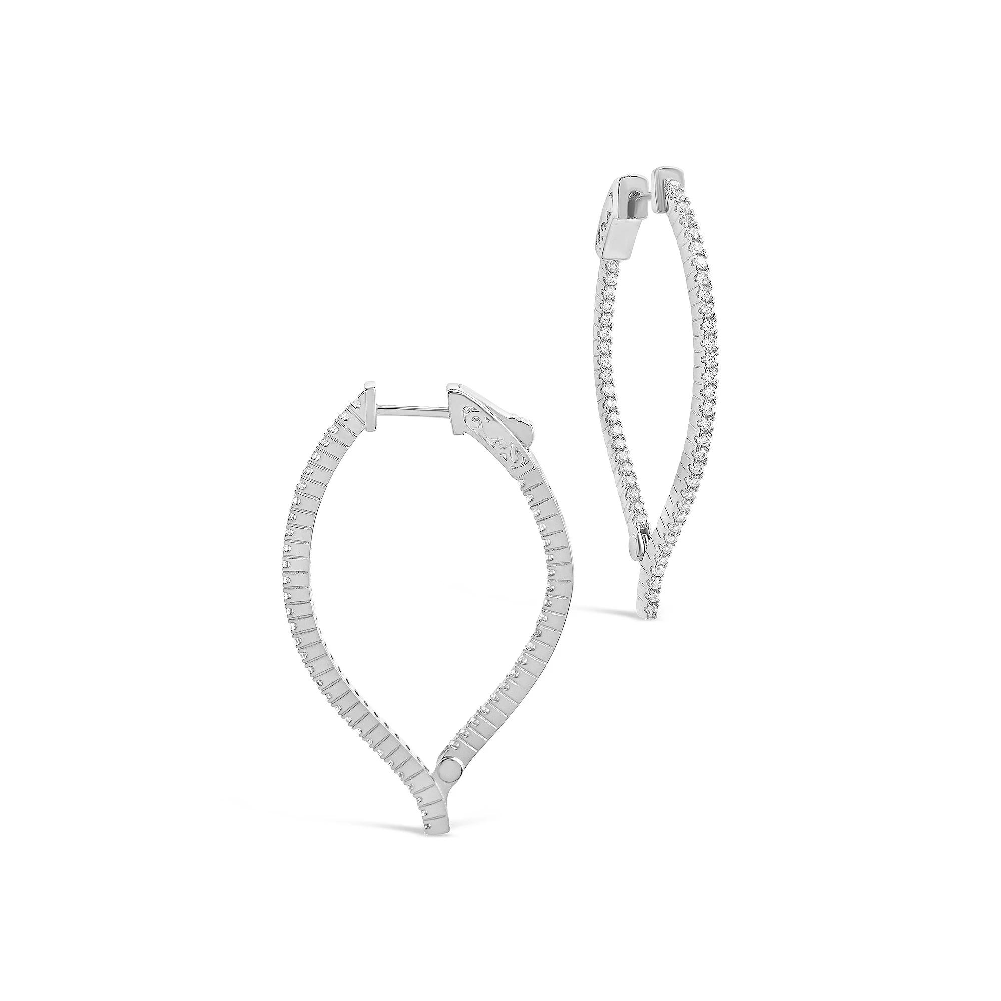 MC Collective Cubic Zirconia Inside Out Teardrop Drop Earrings, Women's, Silver Tone Product Image