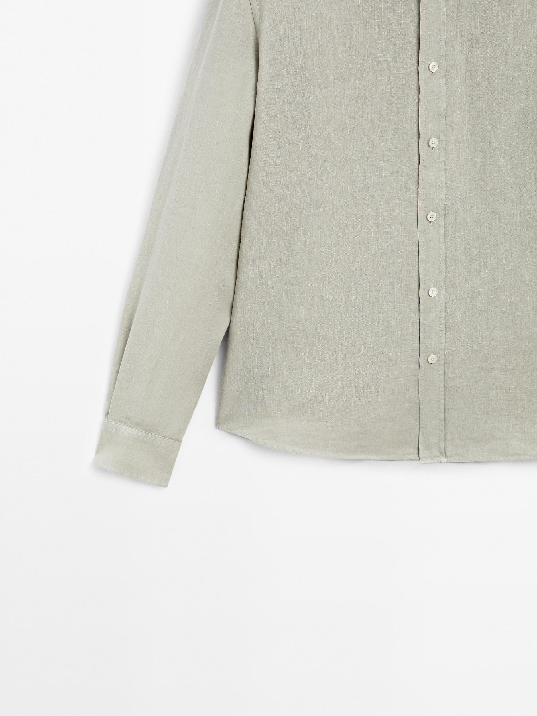 100% linen regular fit shirt Product Image