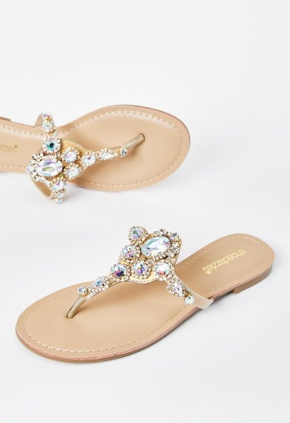 Delisa Jeweled Flat Sandal Product Image