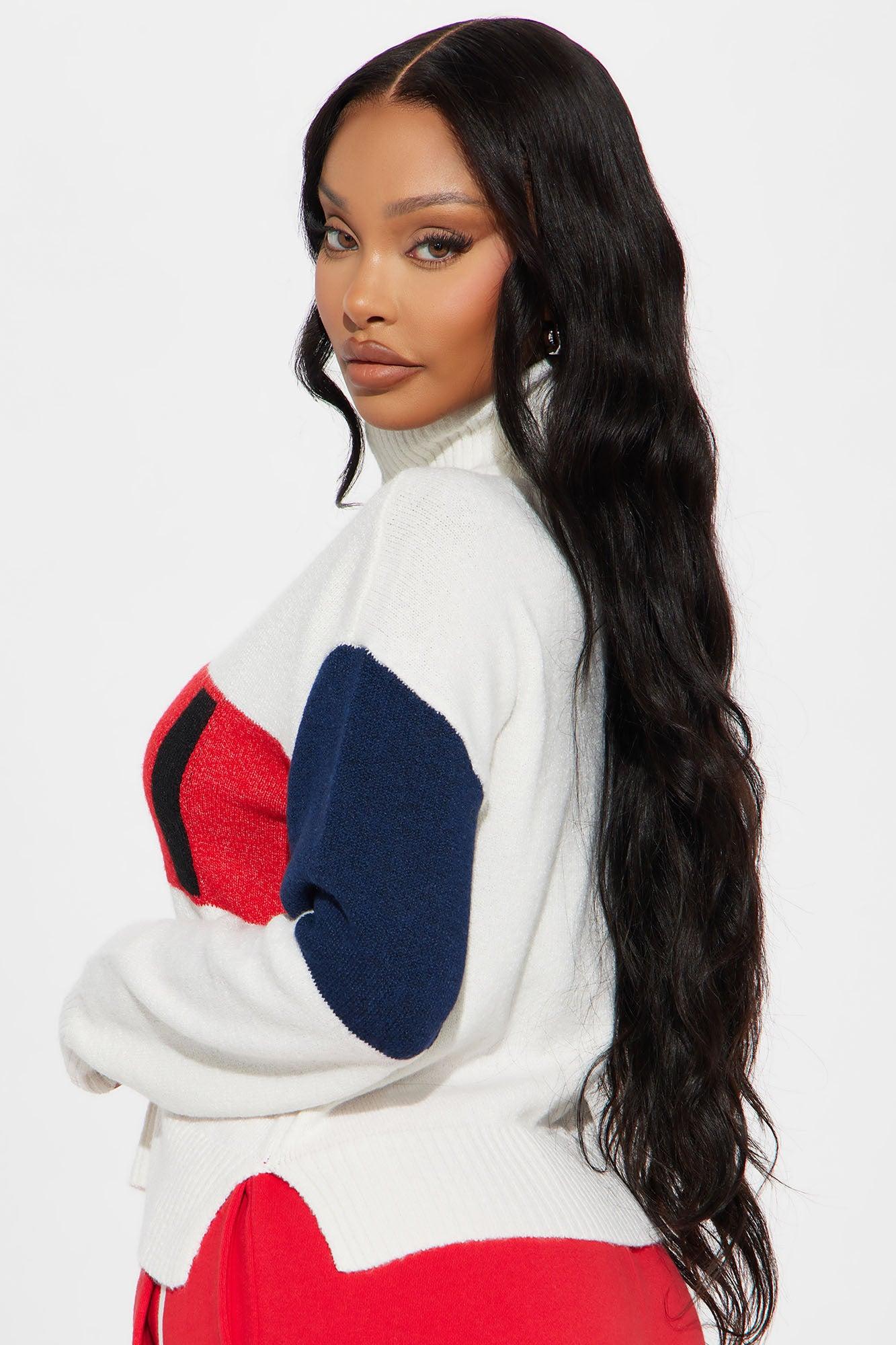 Ski Color Block Sweater - Ivory/combo Female Product Image