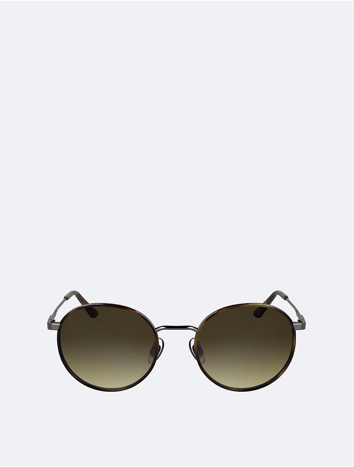 Calvin Klein Mens Metal Round Sunglasses - Brown Product Image