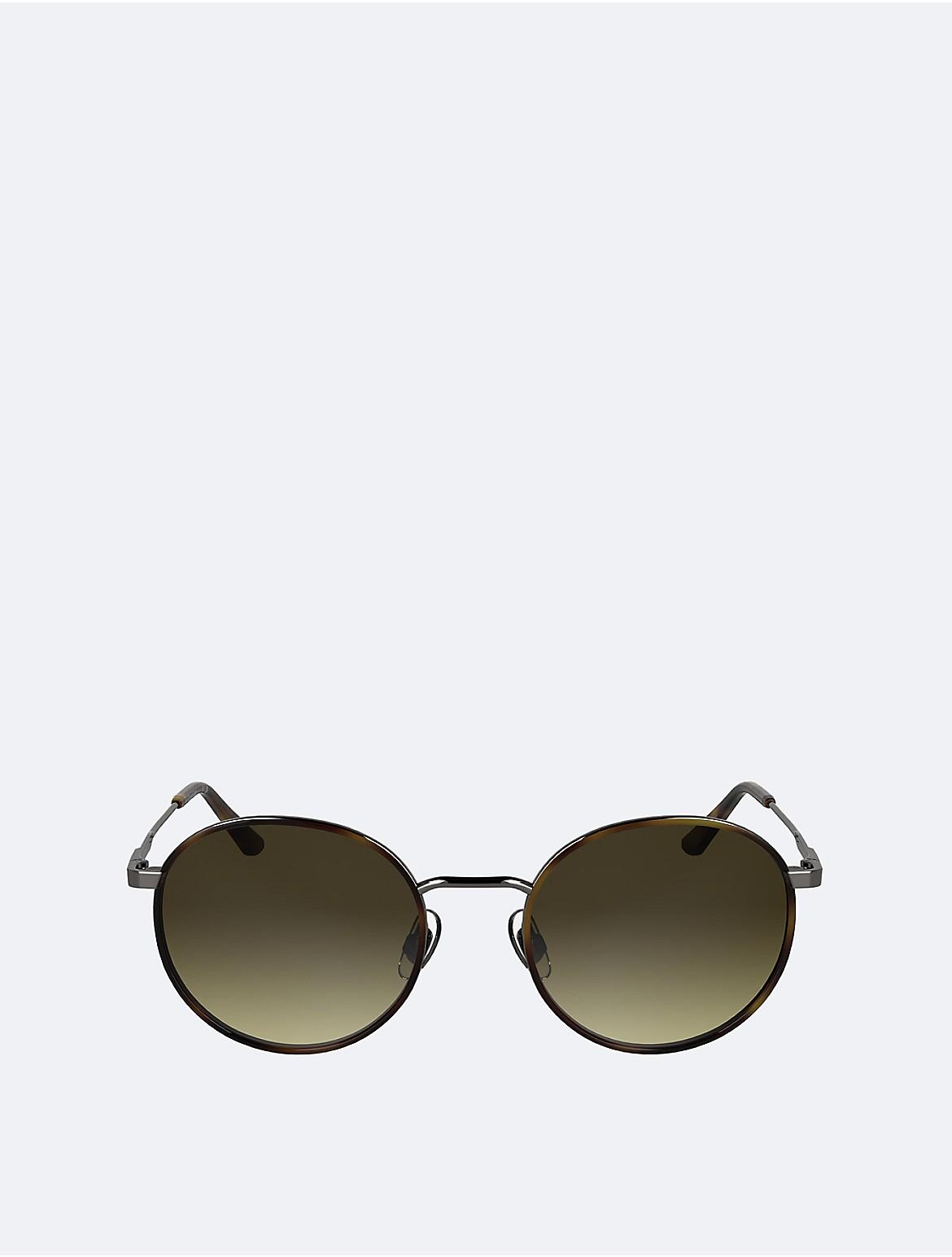 Calvin Klein Mens Metal Round Sunglasses - Brown Product Image