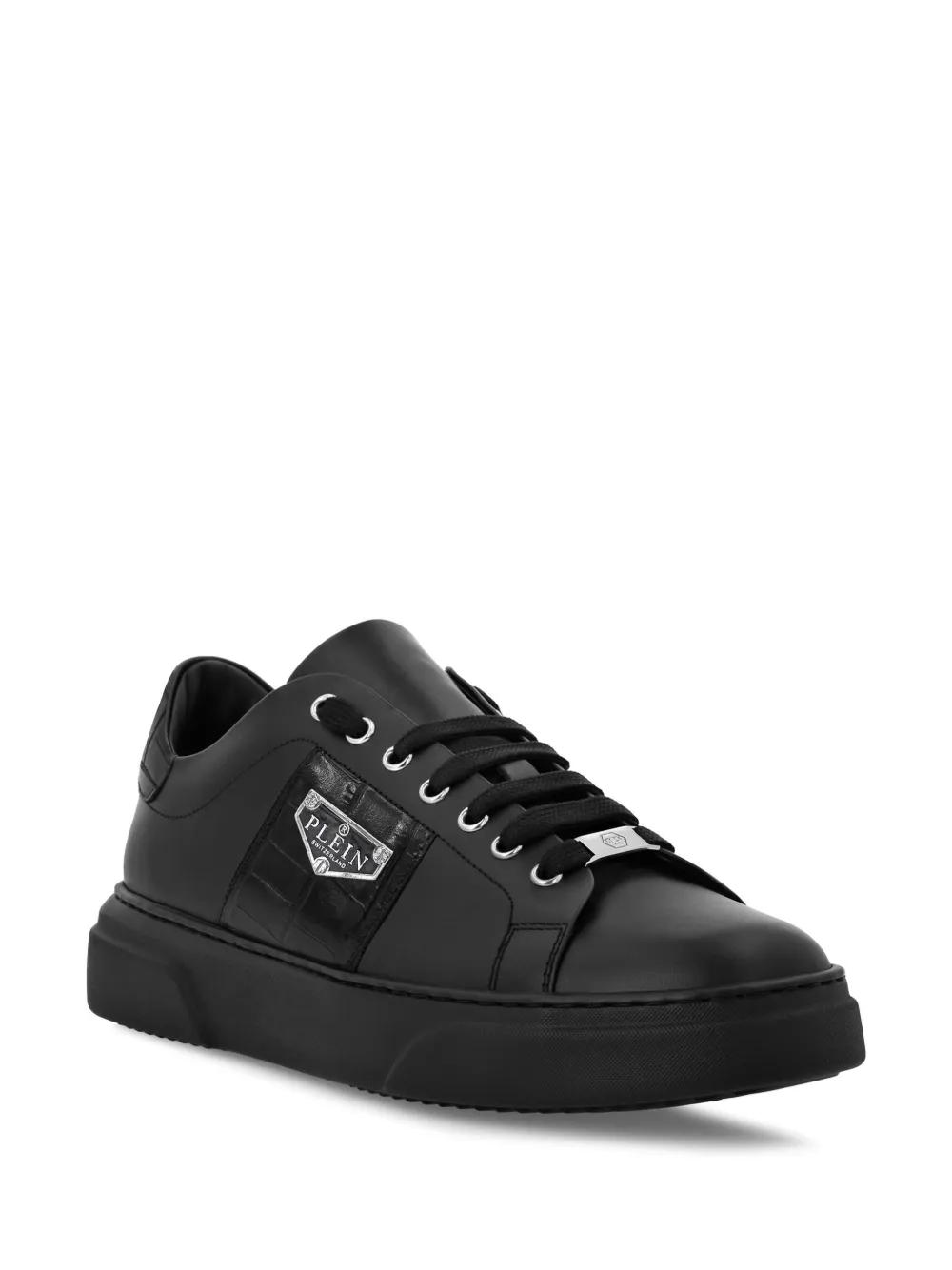 Triangle Plein-plaque leather sneakers Product Image