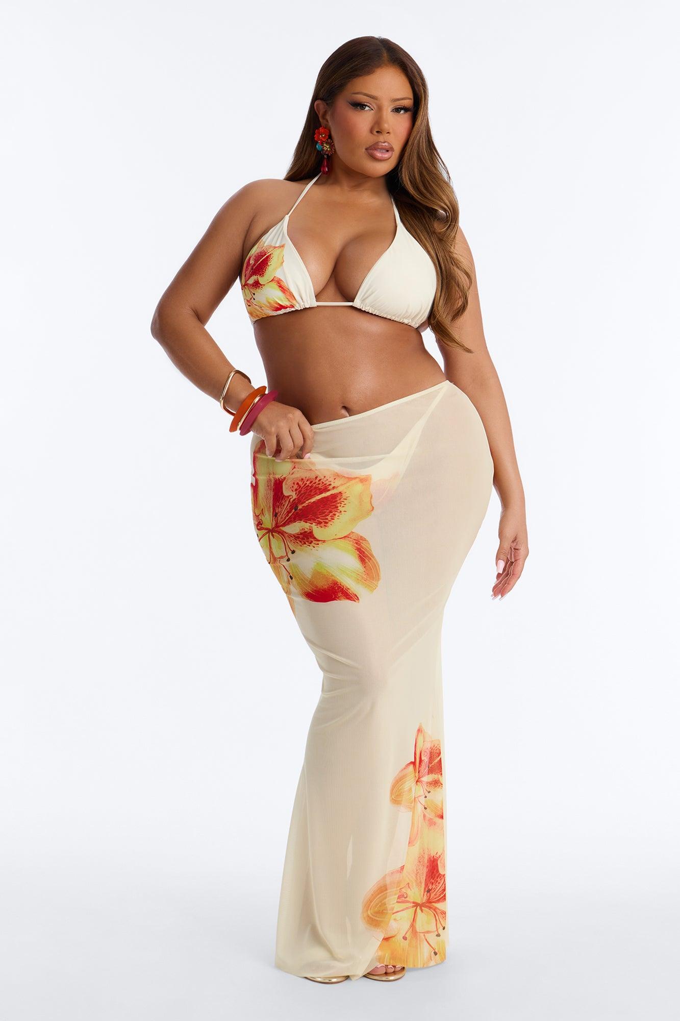 Through It All Bikini And Sarong - Ivory Female Product Image