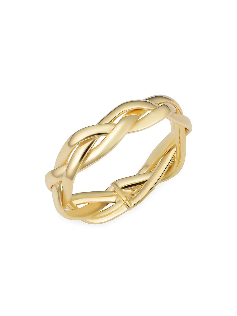 Womens 14K Yellow Solid Gold Amore Braided Ring Product Image