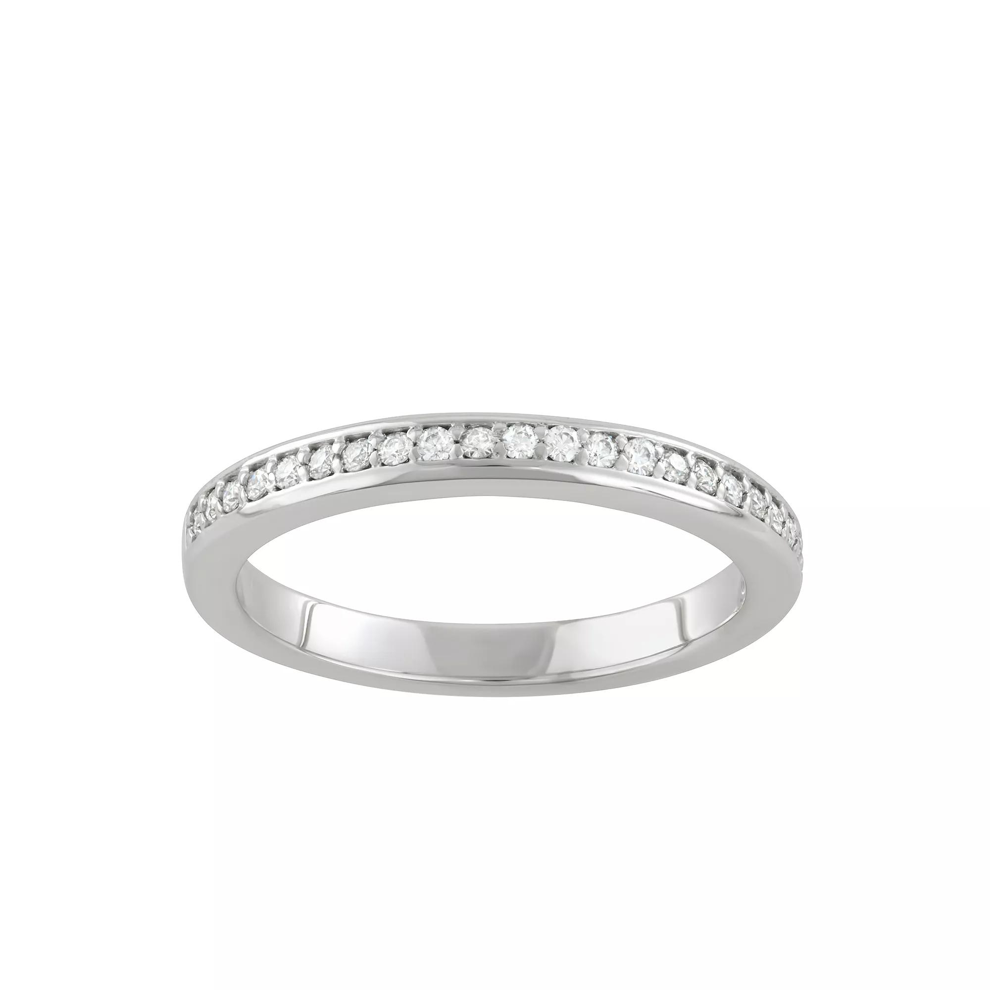 Charles & Colvard 14k White Gold 1/5 Carat T.W. Lab-Created Moissanite Band, Women's, Size: 6 Product Image