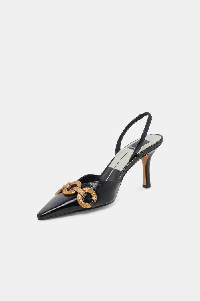 Haylee Heels - Midnight Crinkle Patent Product Image