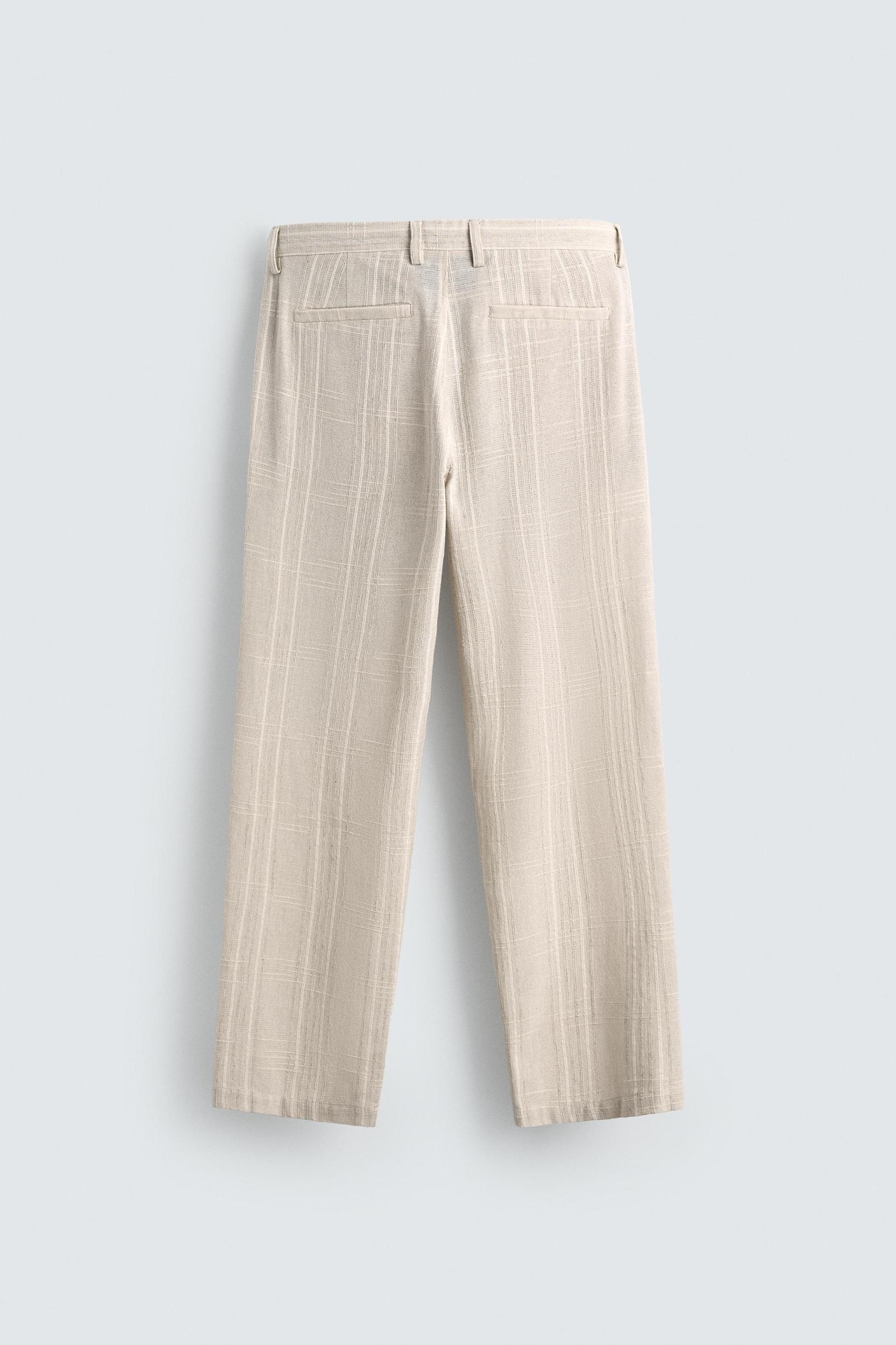 REGULAR FIT STRIPED PANTS Product Image
