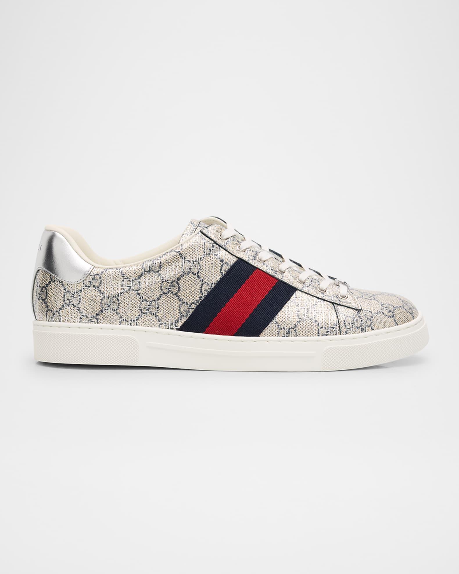 Men's Shiny GG Supreme Ace Sneakers Product Image