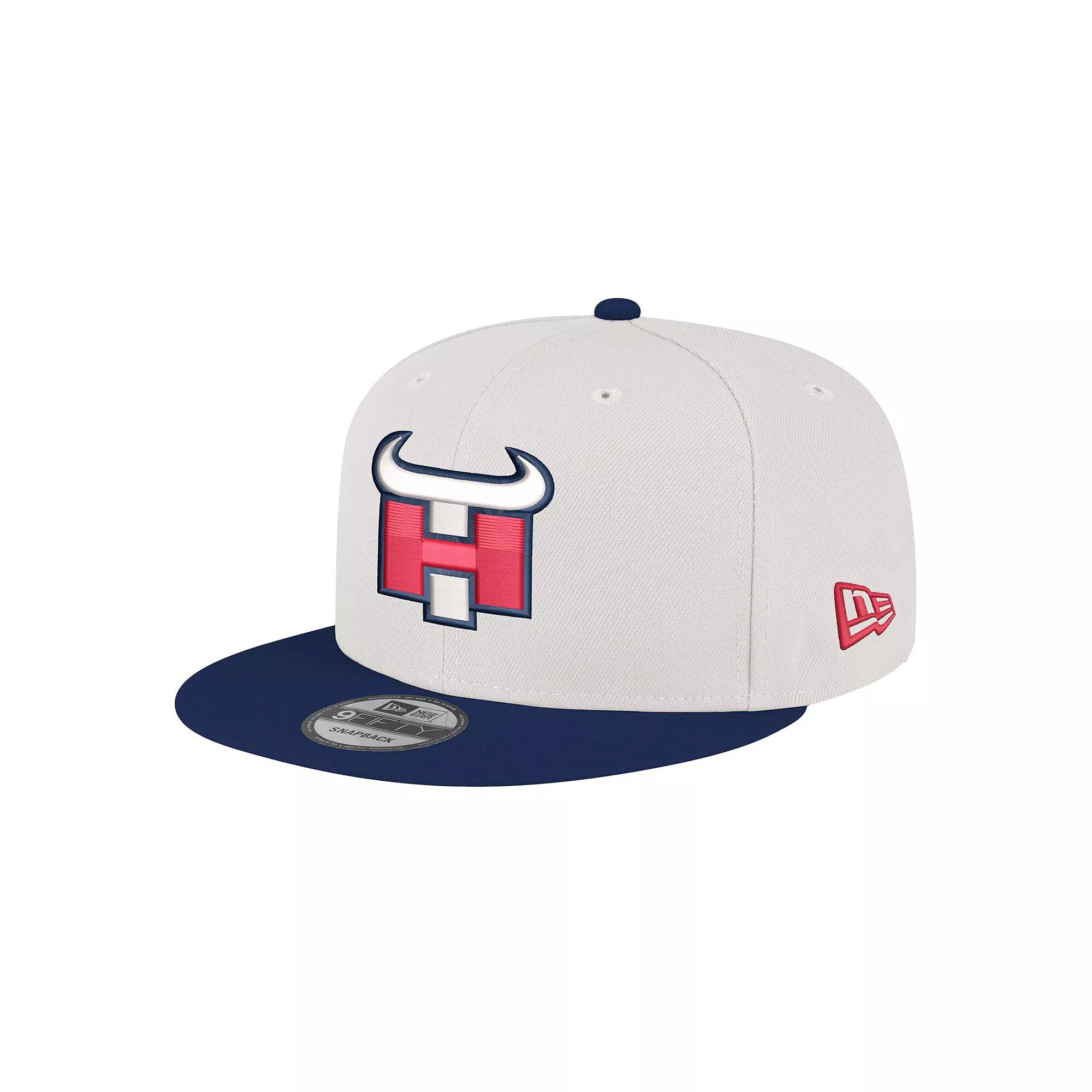 Men's New Era Cream/Navy Houston Texans City Originals 9FIFTY Snapback Hat, Beige Product Image