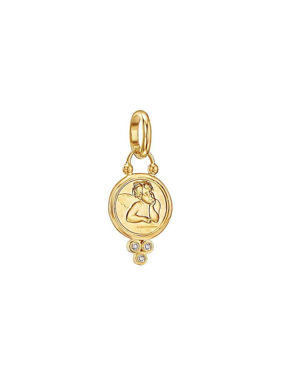 Womens Florence86 Angel Diamond & 18K Yellow Gold Small Pendant Product Image