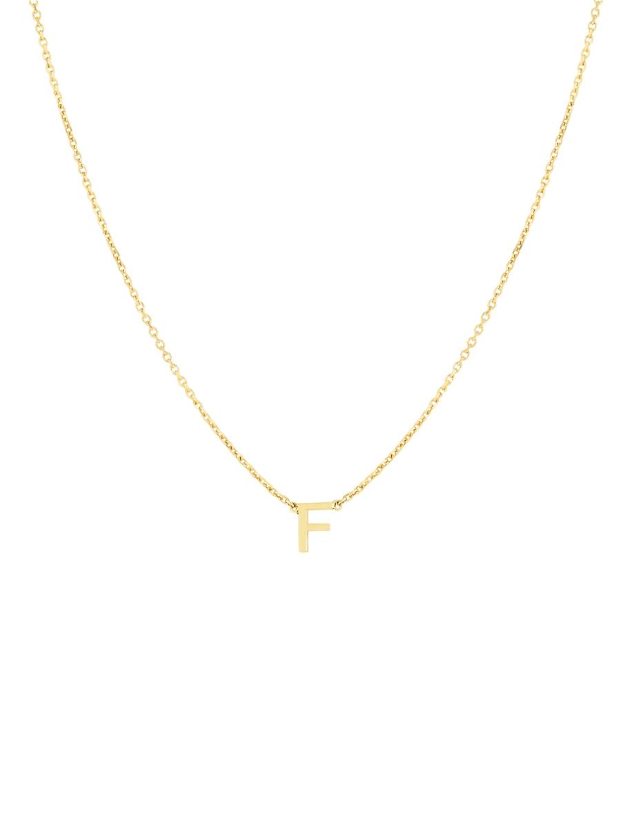 Womens 14K Yellow Gold Initial Pendant Necklace Product Image
