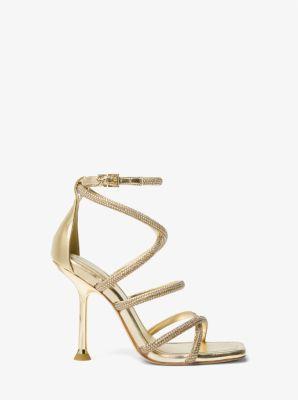 Imani Embellished Metallic Faux Suede Sandal Product Image
