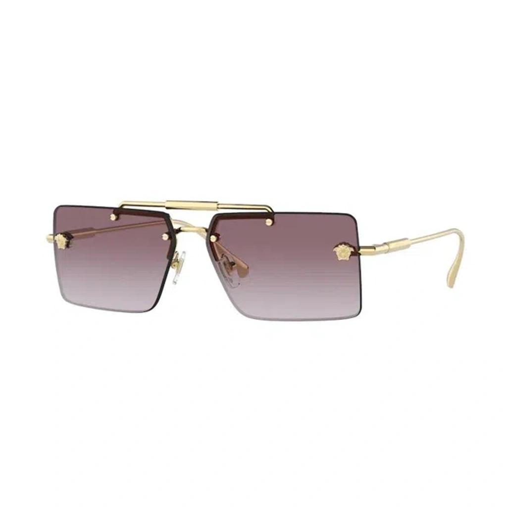 VERSACE Pink Gradient Flash Mirror Rectangular Ladies Sunglasses Ve2245 100258 60 In Brown Product Image