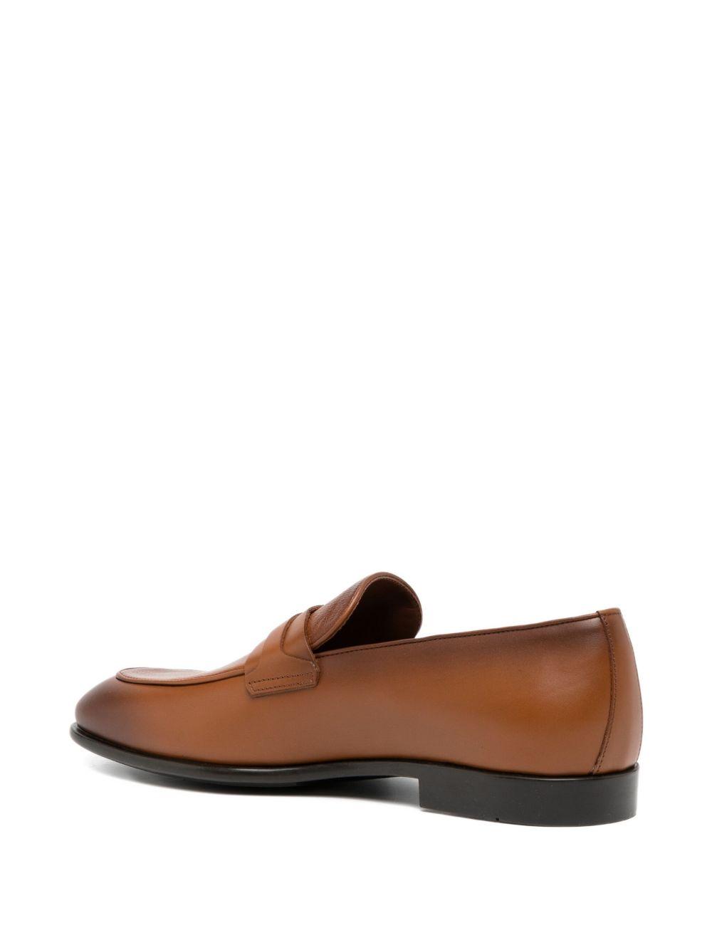 logo-buckle leather loafers Product Image