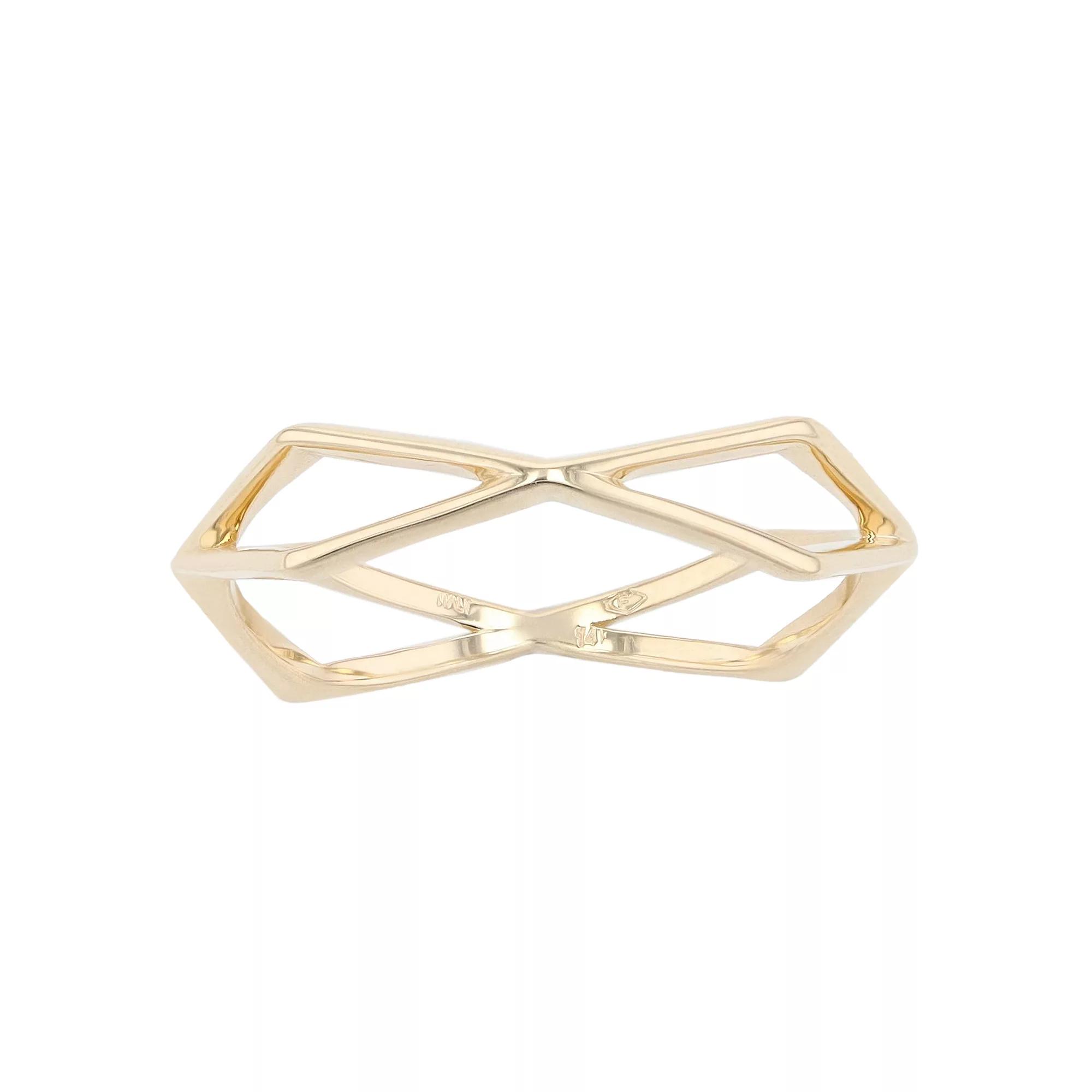 Au Naturale 14k Gold Geometric Ring, Women's, Size: 8 Product Image