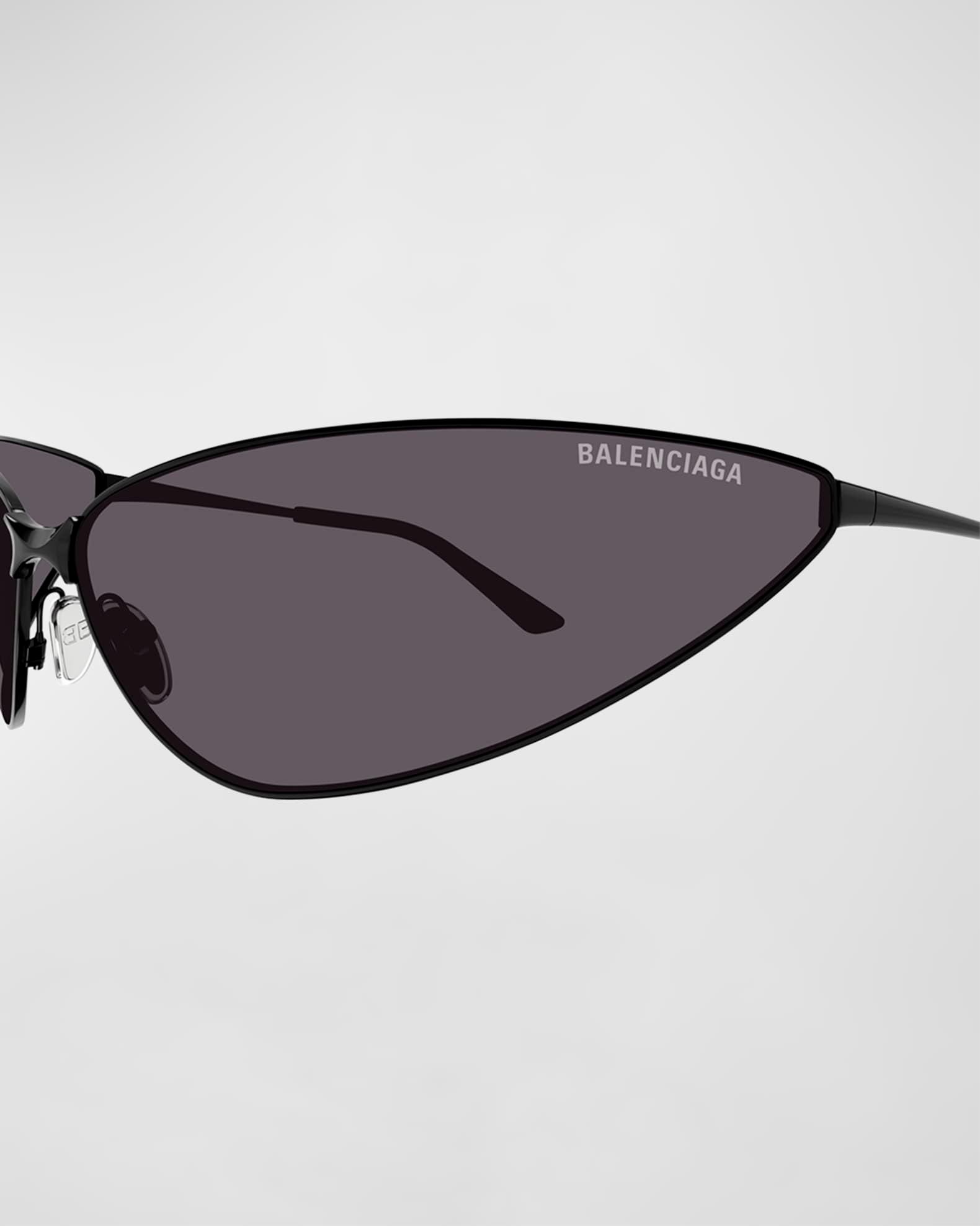 Curved Metal Cat-Eye Sunglasses  Product Image